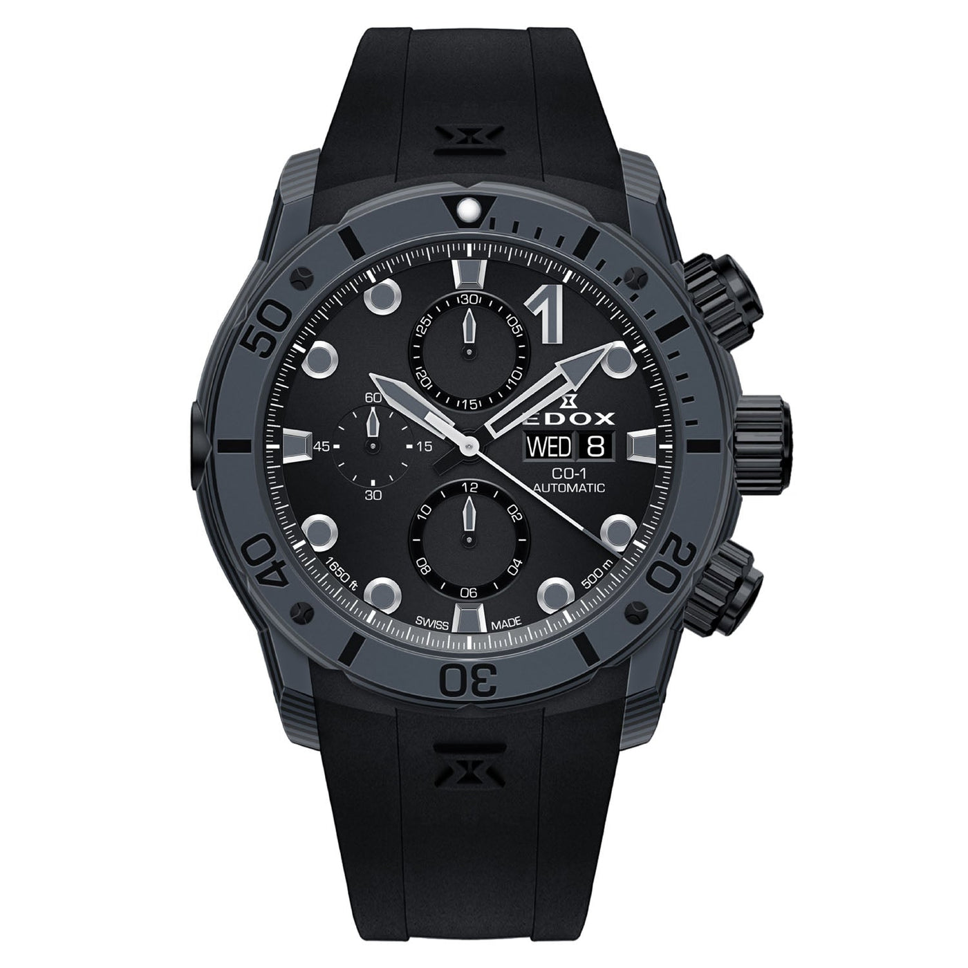 Edox CO-1 Carbon Chrongraph Automatic Men's Watch