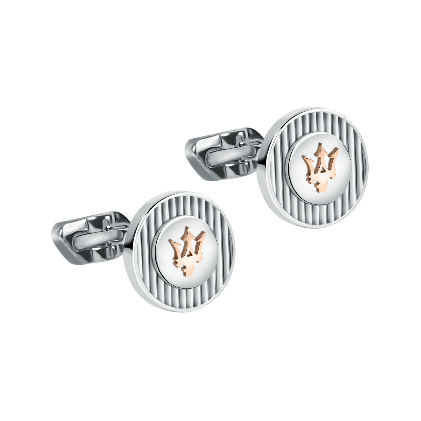 Maserati Silver and Rose Gold Cufflinks