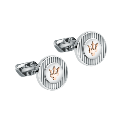 Maserati Silver and Rose Gold Cufflinks