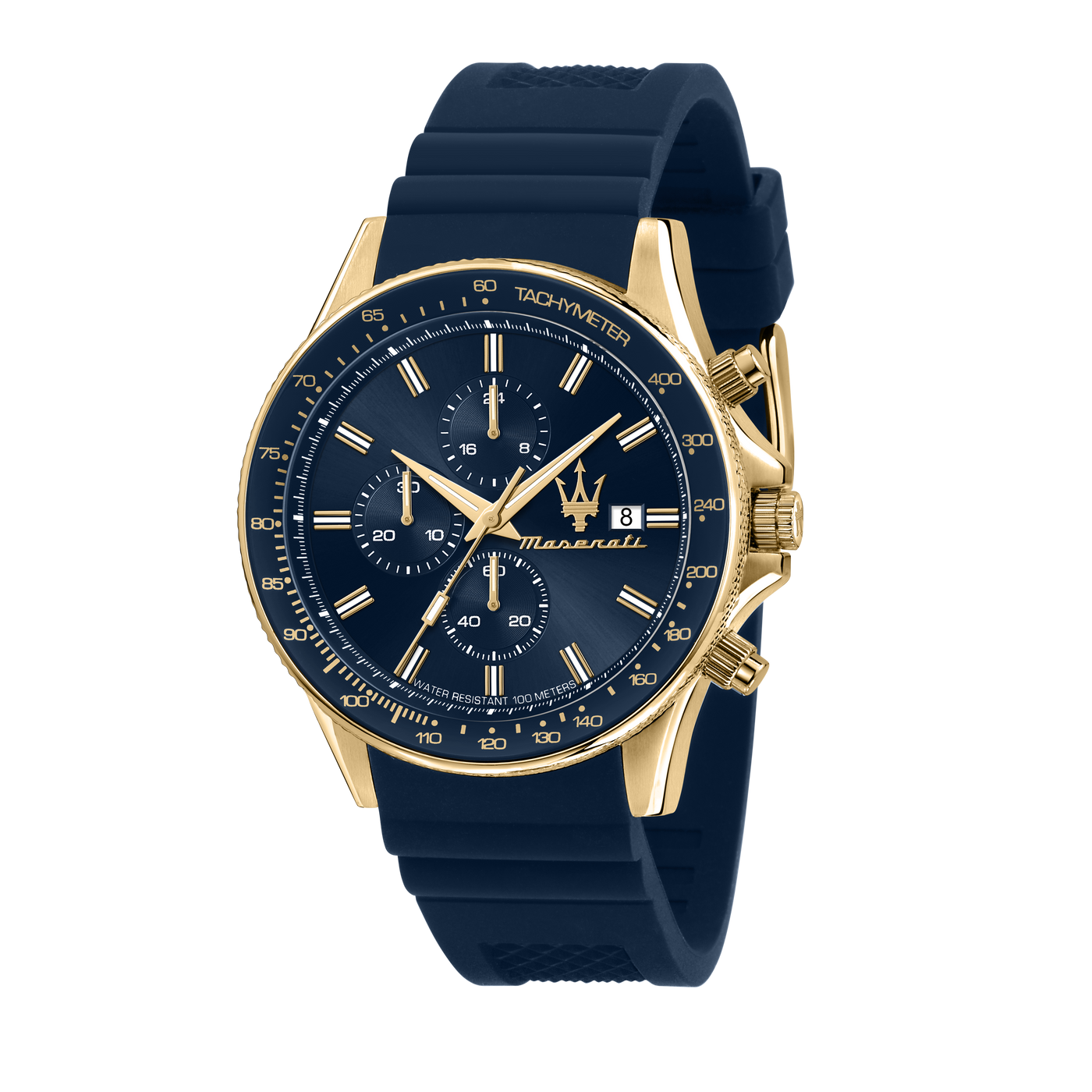 Maserati Sfida 44mm Blue Gold Chronograph Watch