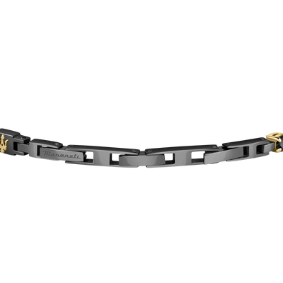 Maserati Gold Black Cubic Zirconia 22cm Bracelet