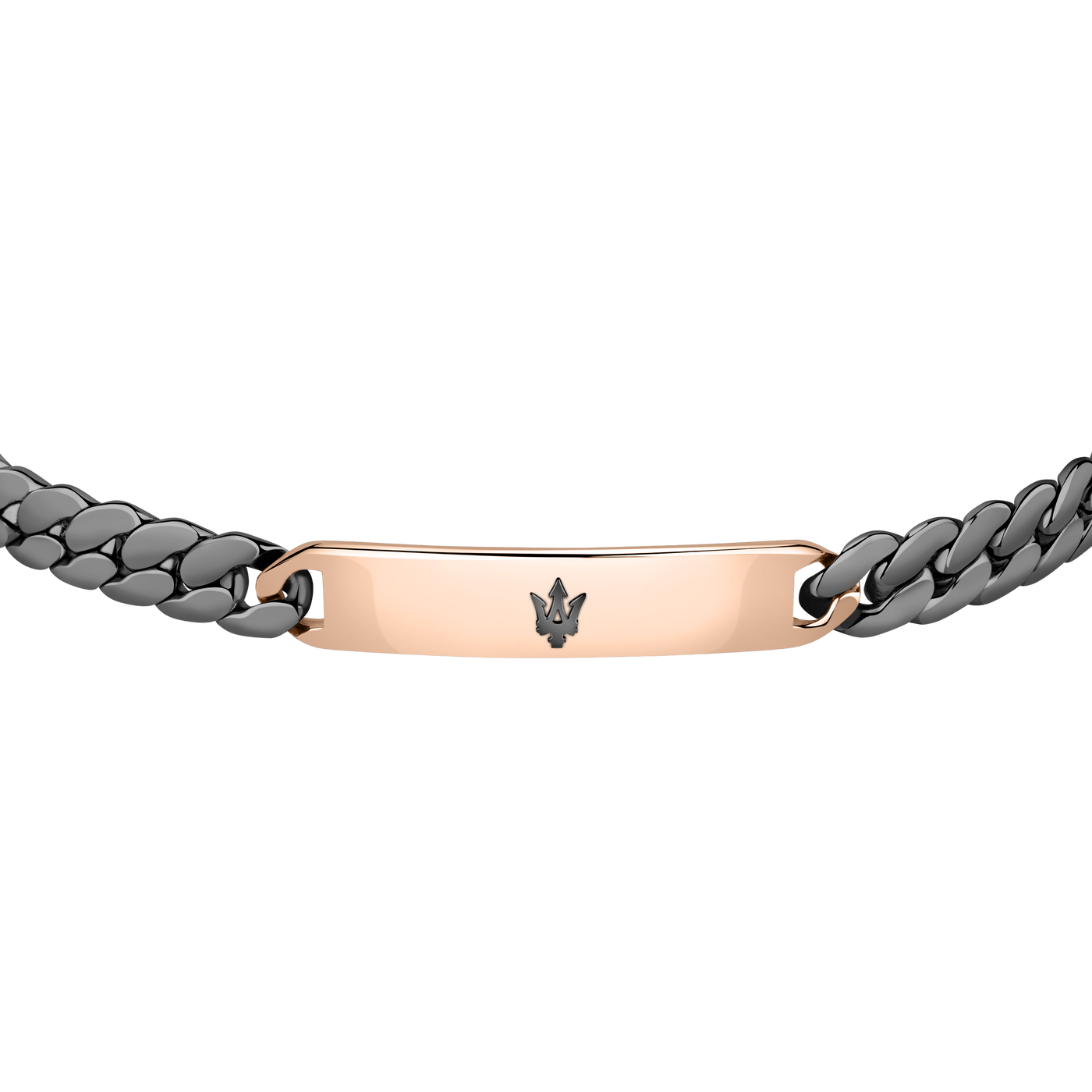 Maserati Gunmetal and Rose Gold Tag 22cm Bracelet