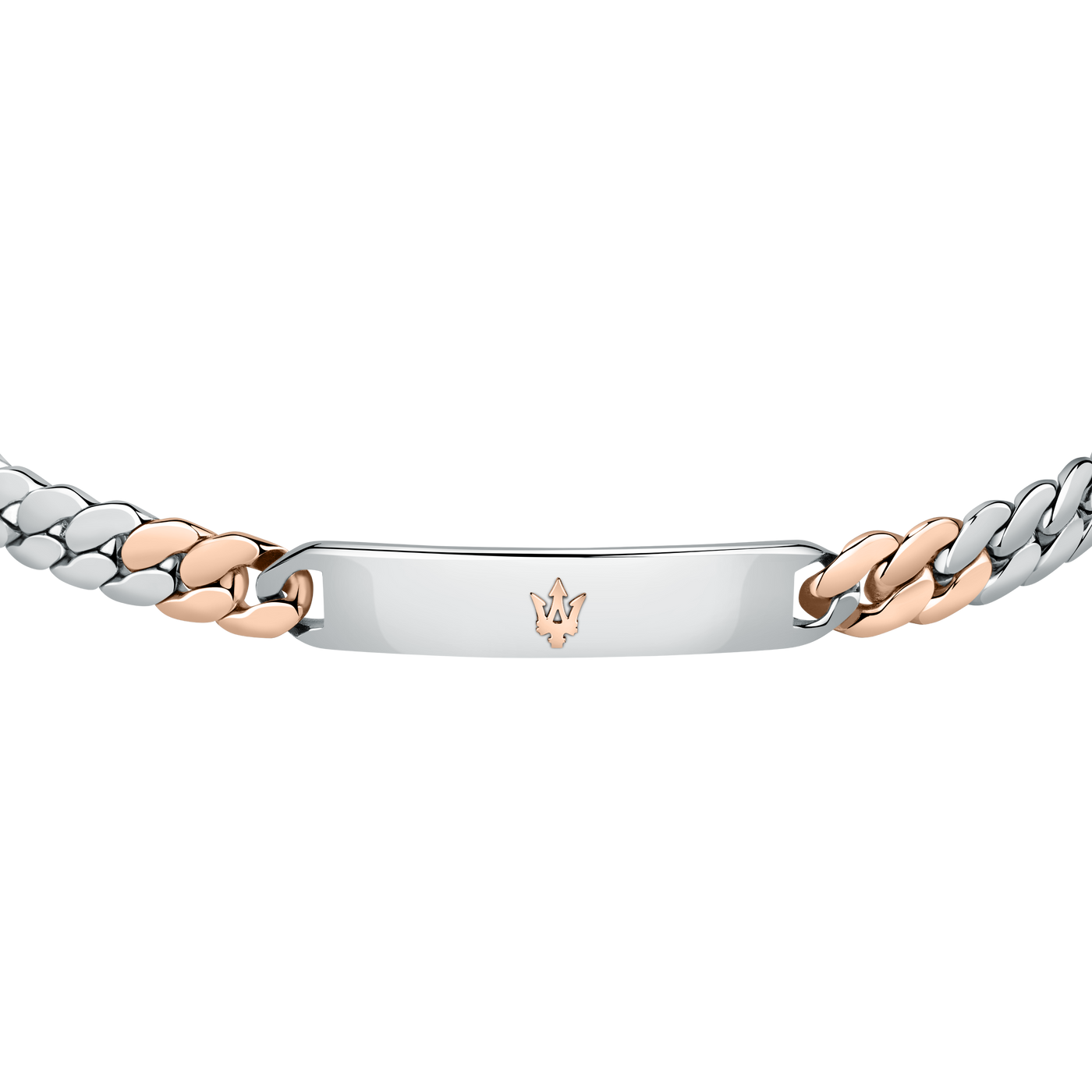 Maserati Silver with Rose Gold Accent 22cm Bracelet