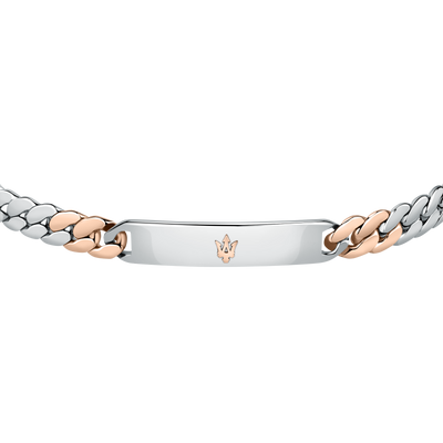 Maserati Silver with Rose Gold Accent 22cm Bracelet