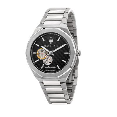 Maserati Stile Open Heart 45mm Silver Watch