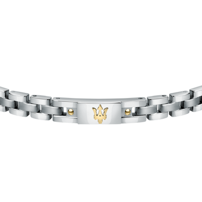 Maserati Stainless Steel Trident 22cm Bracelet