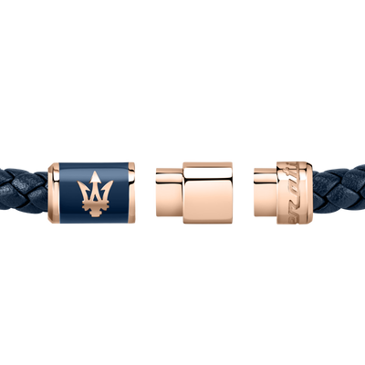 Maserati Blue Recycled Leather 217mm Bracelet