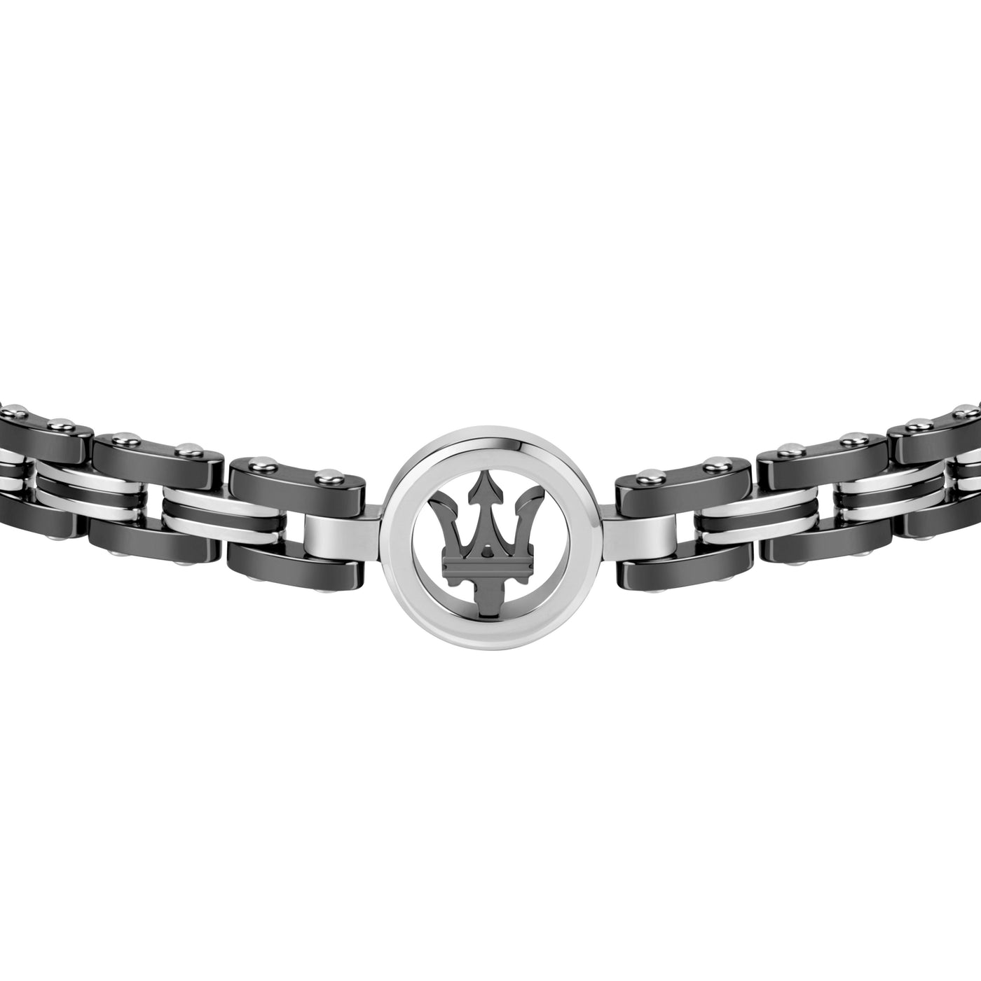 Maserati Ceramic Black with Silver Logo Jewels Bracelet