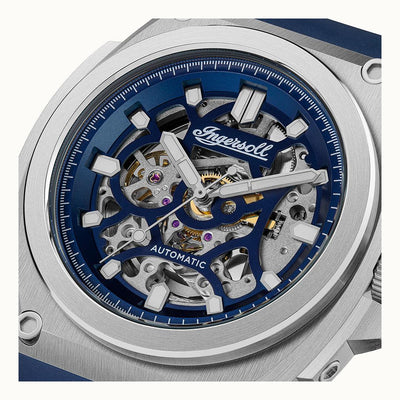 Montre Ingersoll The Motion Automatique Argent Bleu