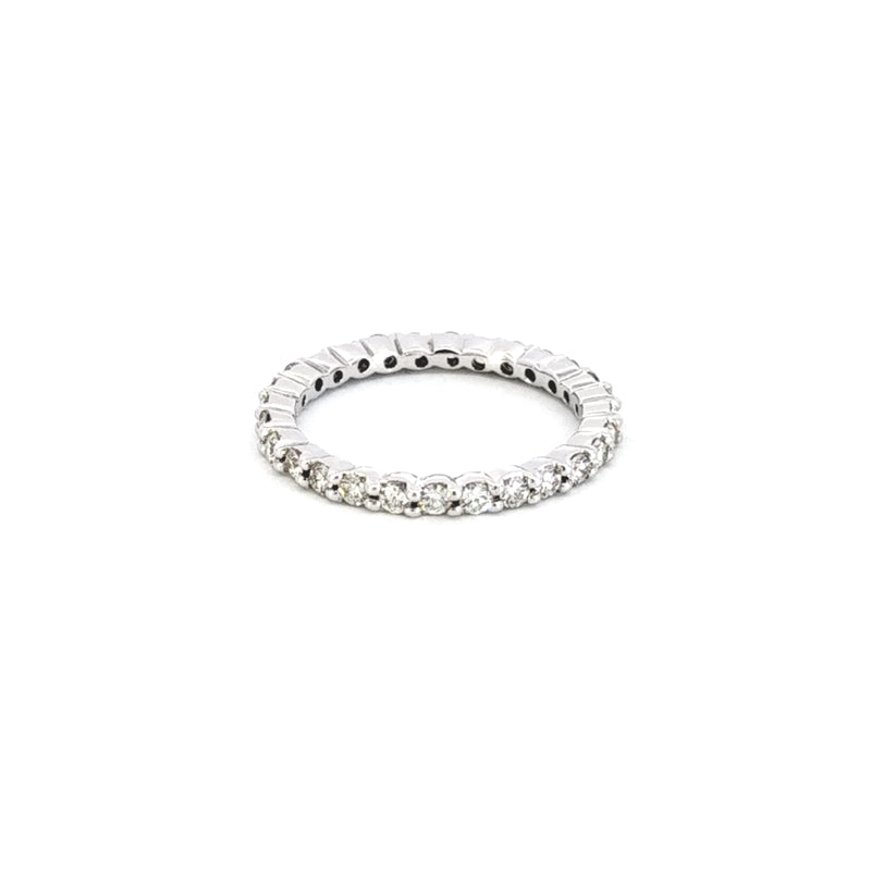 18ct White Gold Scalloped Claw Set Eternity Ring TDW = 0.67ct J/Si