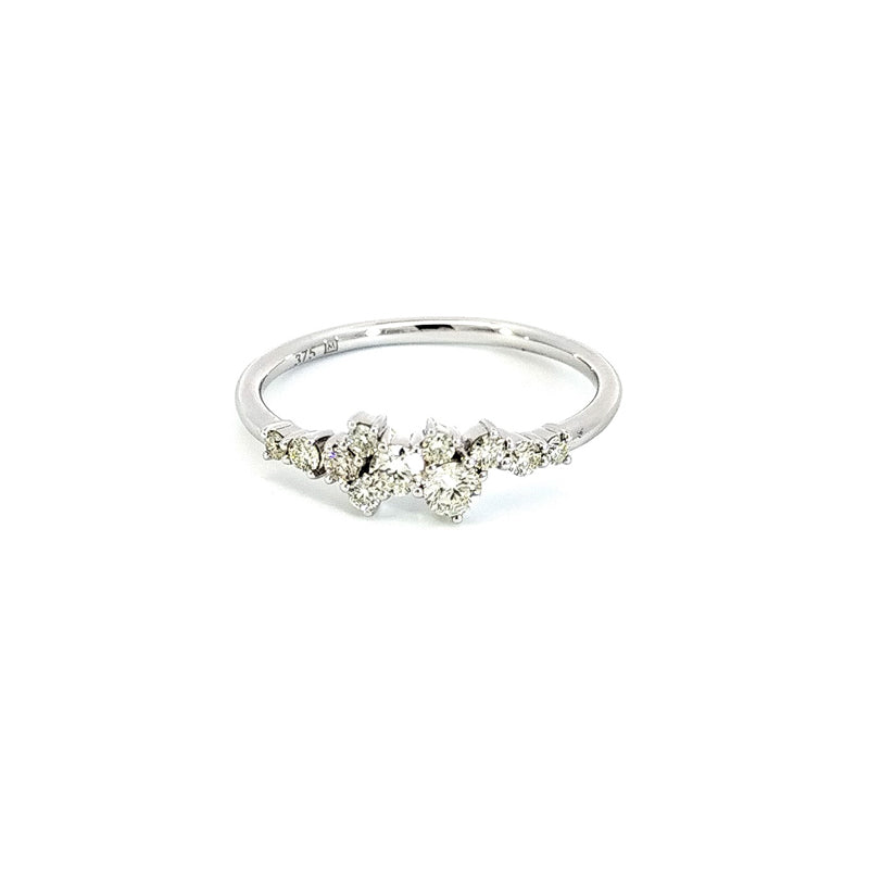 9ct White Gold and Diamond Ring TDW = 0.35cts H/Si