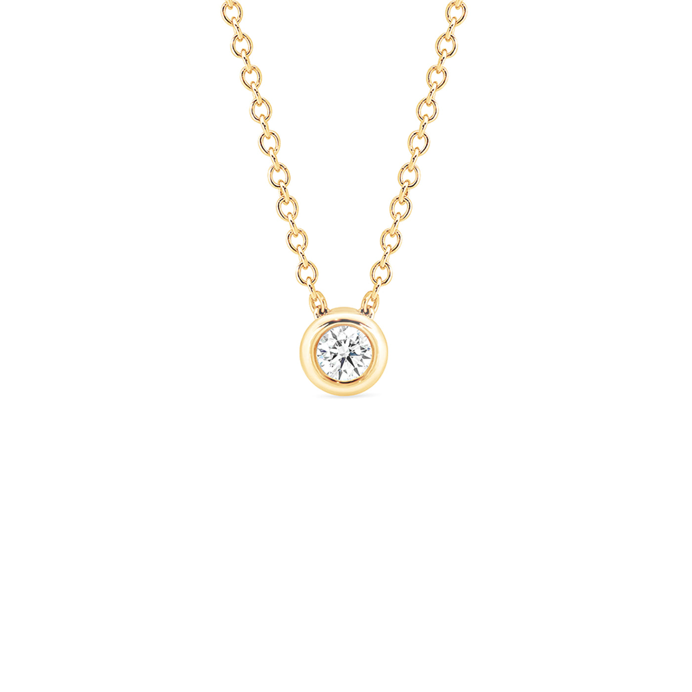 9ct Yellow Gold Necklace and Diamond Slider TDW=0.22ct G/Si