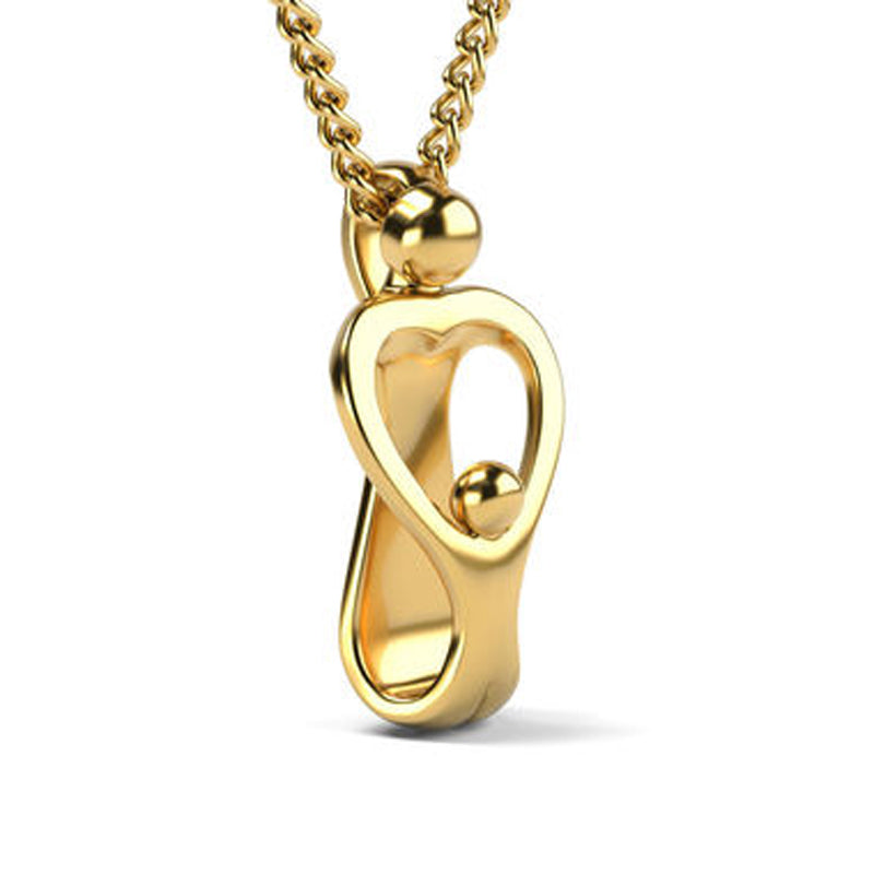 9ct Yellow Gold Mother and Child Pendant 20mm