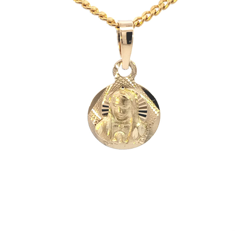 9ct Yellow Gold Mother Mary Pendant -10mm