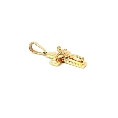 18ct Yellow Gold Cruifix 20mm x 14mm plus bale