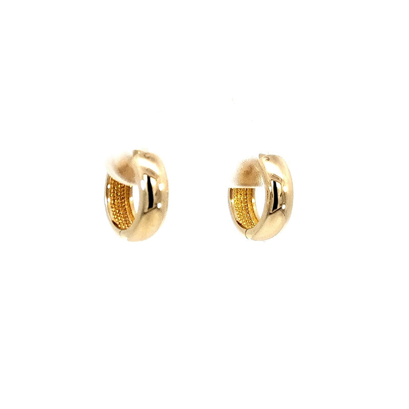 9ct Yellow Gold 11mm Hinged Huggie Earrings 1.7g