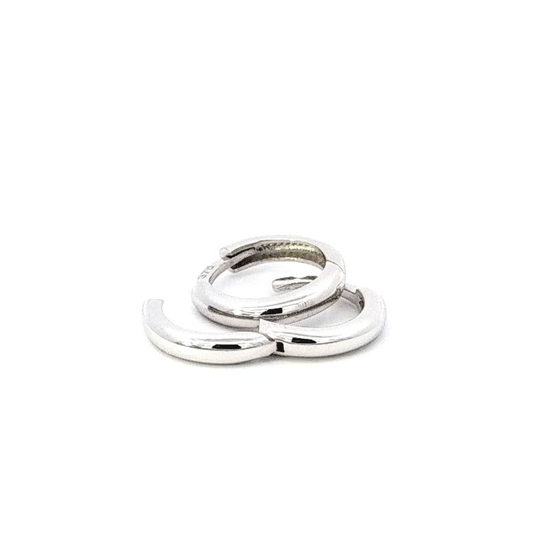 9ct White Gold Hinged Hoops 11mm 1.1g