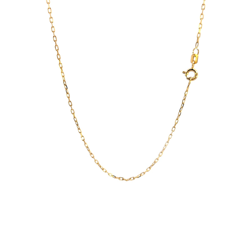 9ct Yellow Gold Diamond-Cut Gable Chain 60cm