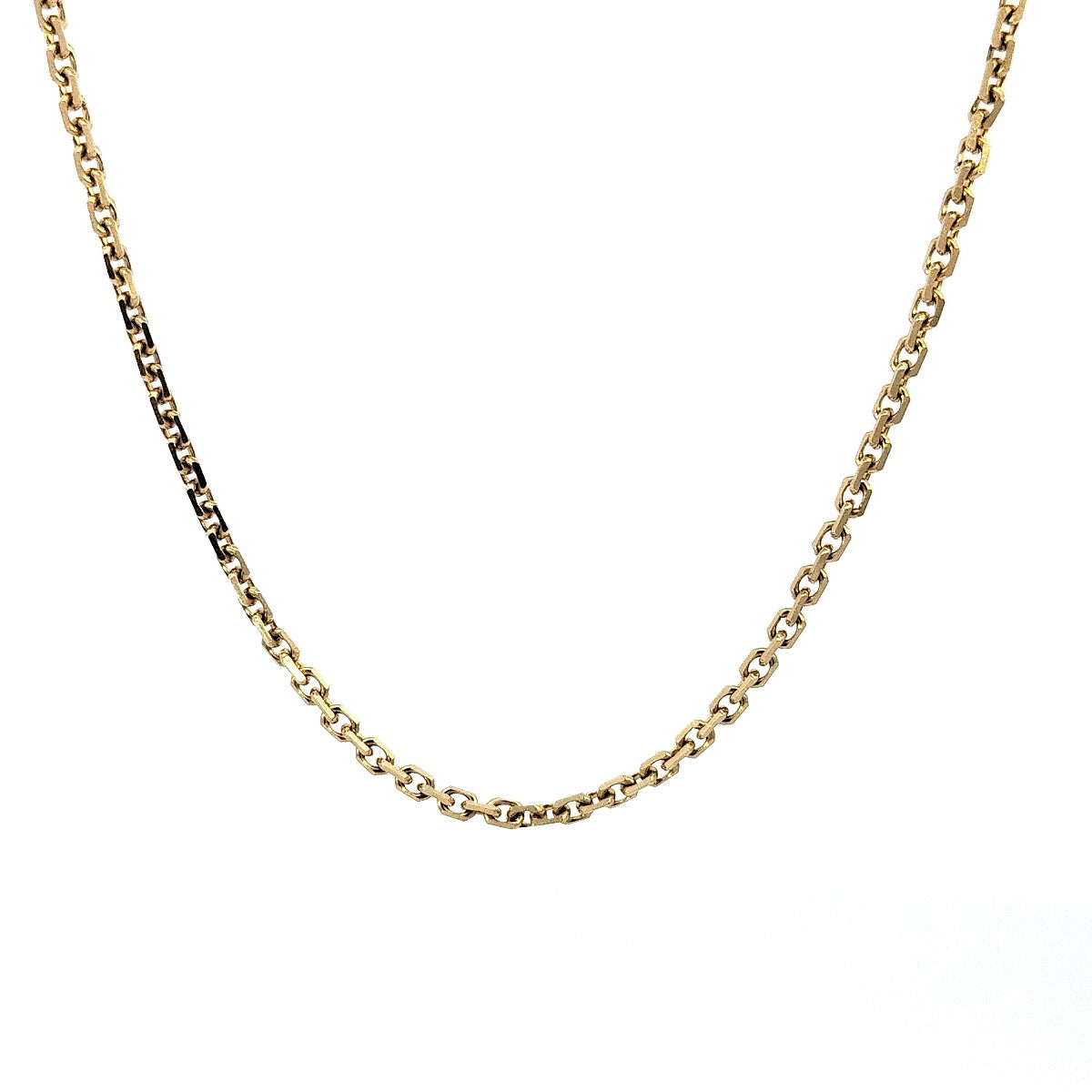 9ct Yellow Gold Diamond-Cut Cable Chain 50cm