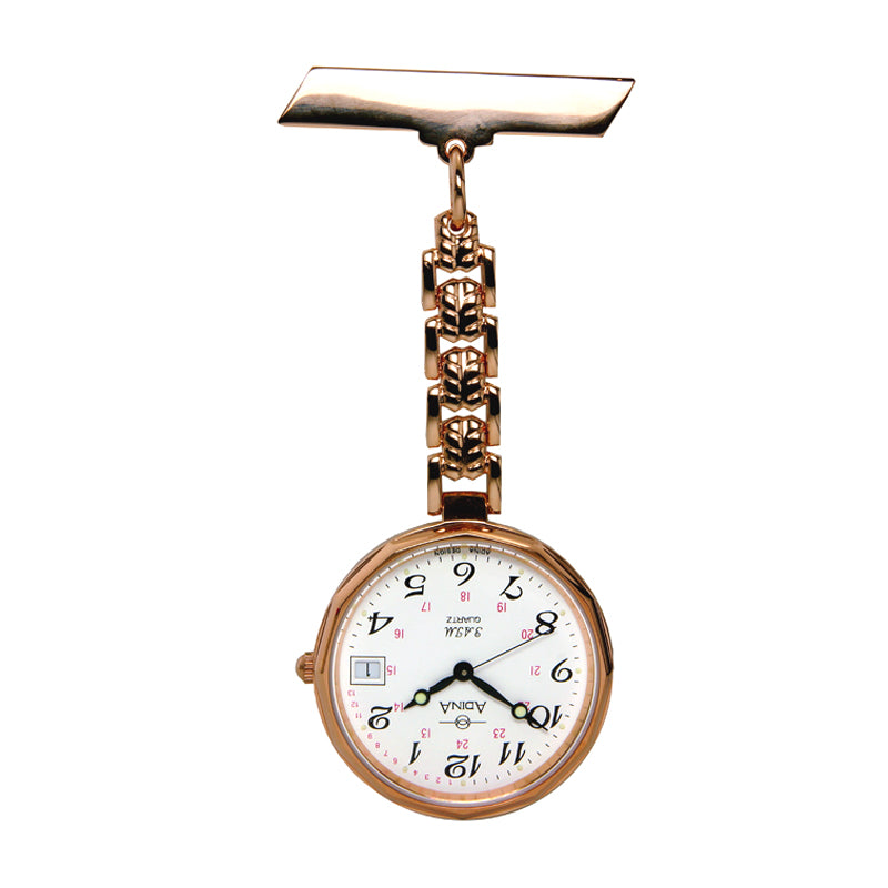 Adina Nurses Fob Watch – Rose Gold Plate White Face (24hr) The NK36 is a good size at 36mm, lightweight, affordable and as with all Adina watches is completely assembled by hand in Australia by a qualified watchmaker. For 44 years this reliable Adina nurse watch has been the go to watch for countless nurses. It is a watch that encapsulates “human history”, celebrating many of life’s highs and comforting during the lows.