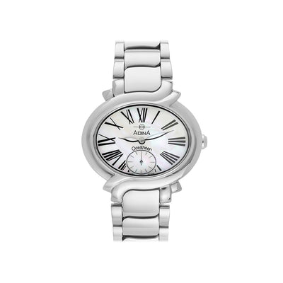 Stainless Steel with Water Resistance To describe the Adina Oceaneer sports dress watch RW14 S0RBIt is slightly bigger than a traditional ladies wrist watchThe bigger size that gives this watch a presence in any company.