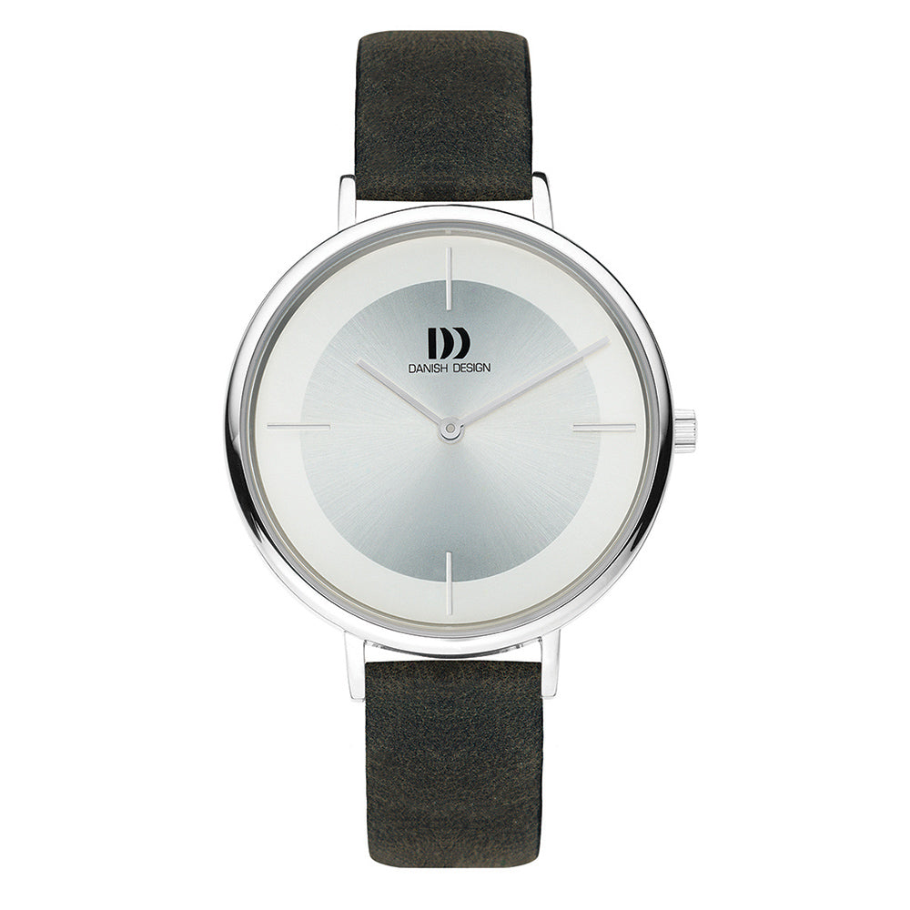 Montre à quartz analogique pour femme au design danois avec bracelet en cuir