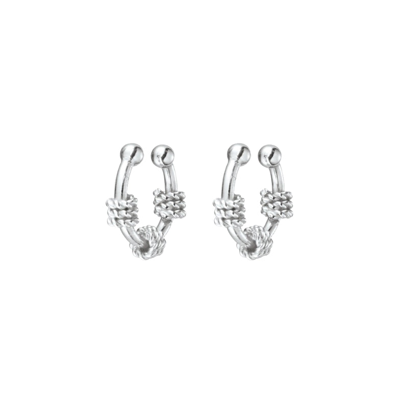 Sterling Silver Ear Cuffs with twist rope