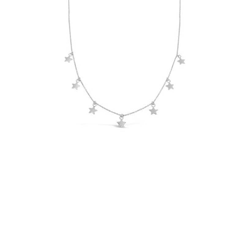 Sterling Silver Star Necklace 45cm + 5cm