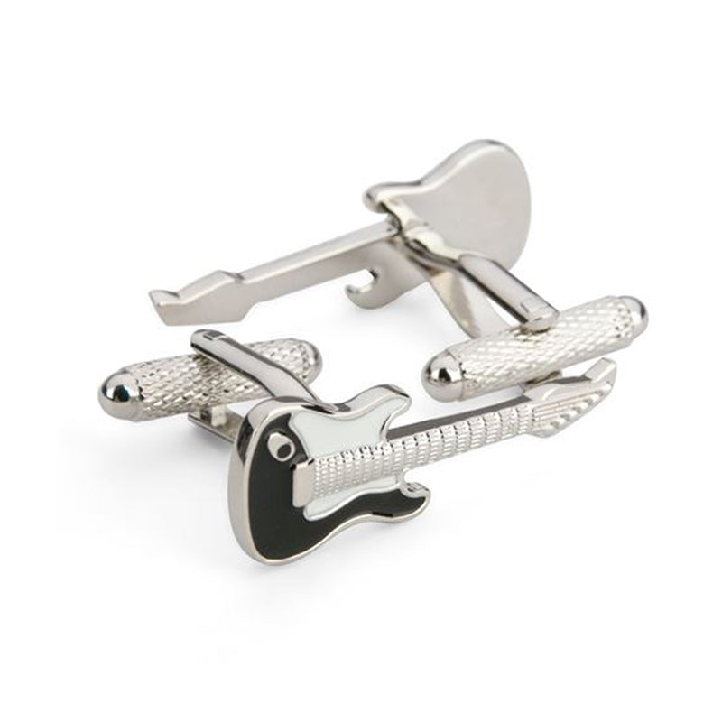 Electric Guitar CUFFSLINKS - Black/White