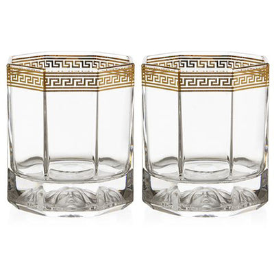 VERSACE Lumiere WHISKEY GLASS dór Pair