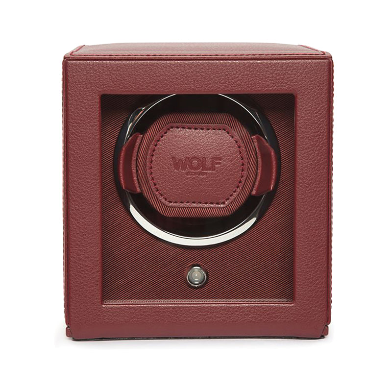 Wolf Cub Watch Winder with Cover - Bordeaux