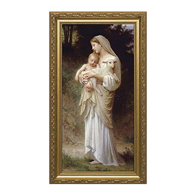 L'Innocence de Bouguereau, Cadre doré 8 x 16 pouces