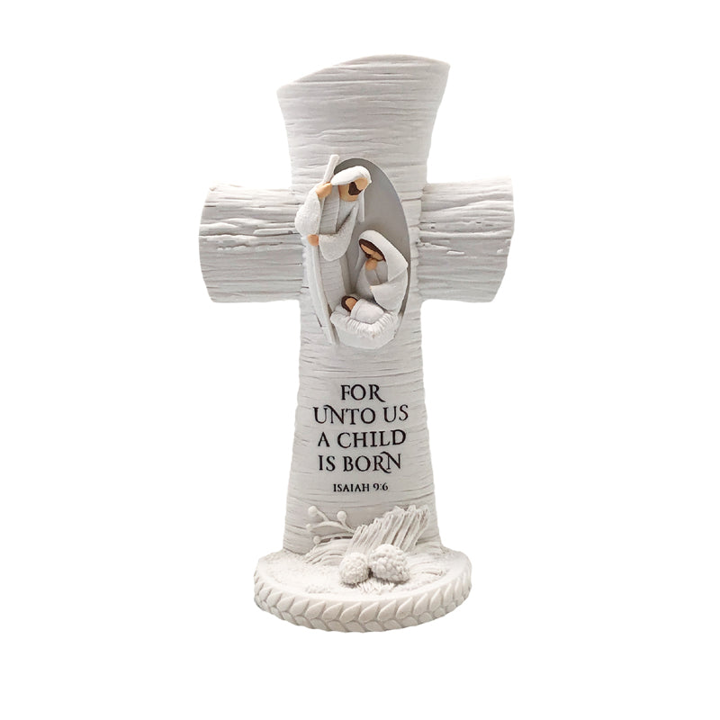 Holy Family Standing Cross 17cm