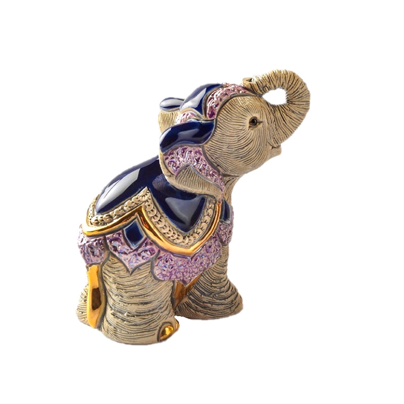 Figurine d'éléphant indien bébé De Rosa