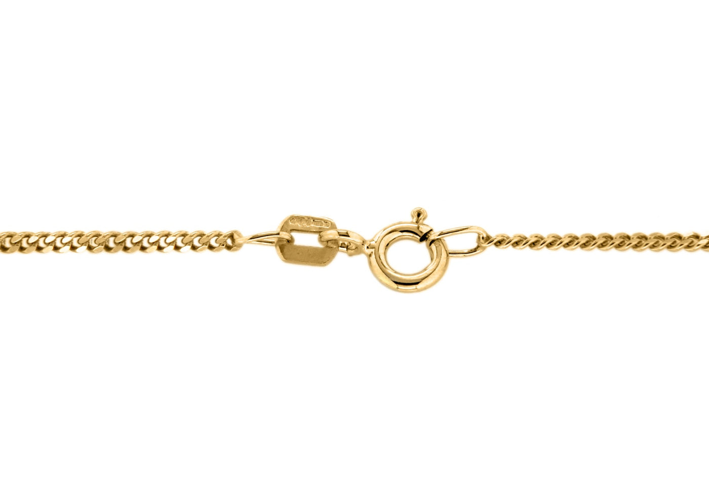 9K Yellow Gold 40 Diamond Cut Curb Chain 46cm