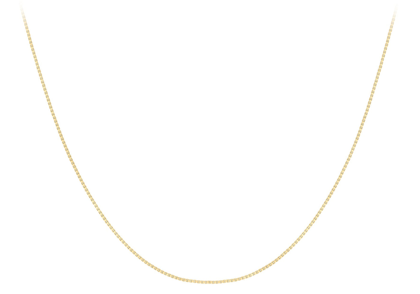 9K Yellow Gold Solid Venetian Box Chain 40-45cm