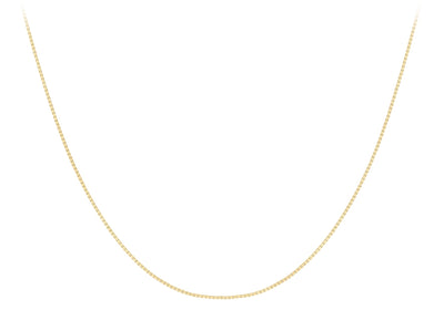 9K Yellow Gold Solid Venetian Box Chain 40-45cm