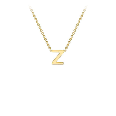 Collier ajustable en or jaune 9 carats avec initiale « Z » 38/43 cm