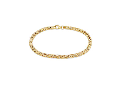 Bracciale a maglie di grano in oro giallo 9K 19 cm