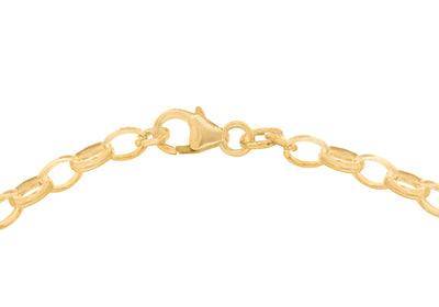 Bracciale Belcher ovale in oro giallo 9K 19 cm 