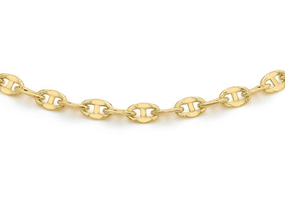 Bracciale a maglie in oro giallo 9K 18 cm