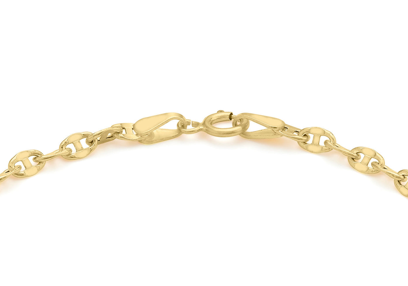 Bracciale a maglie in oro giallo 9K 18 cm