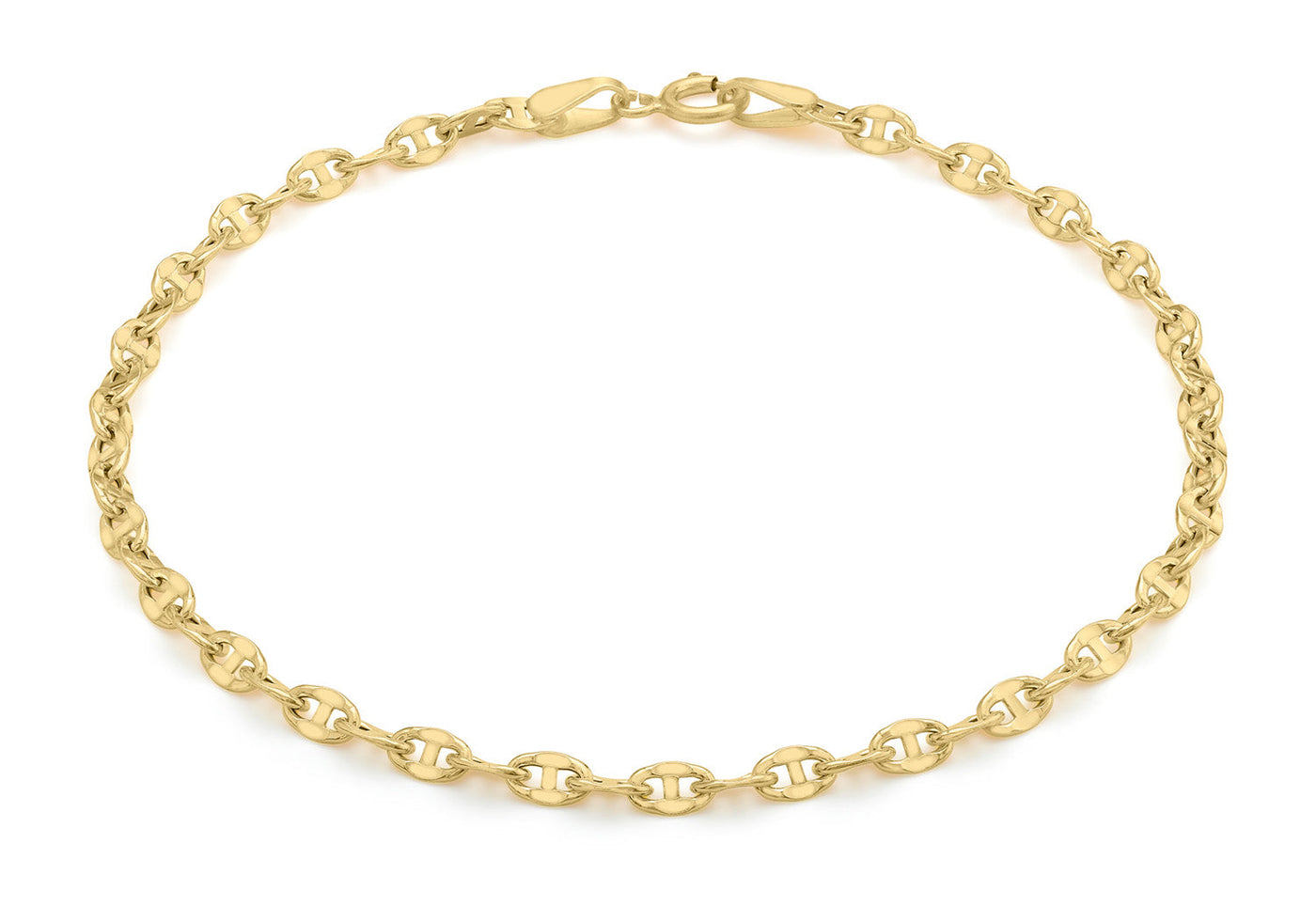 Bracciale a maglie in oro giallo 9K 18 cm