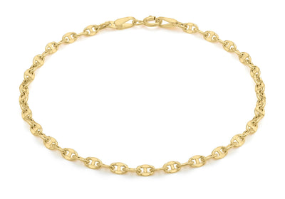 Bracciale a maglie in oro giallo 9K 18 cm