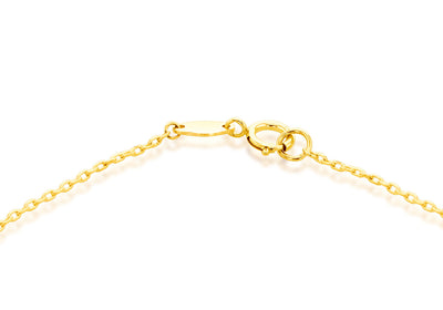 Bracelet 3 pétales de nacre en or jaune 9 carats 19 cm