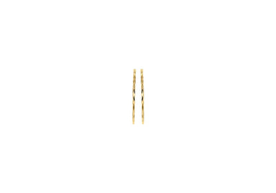 9K Yellow Gold Diamond Cut Hoop Earrings 28mm