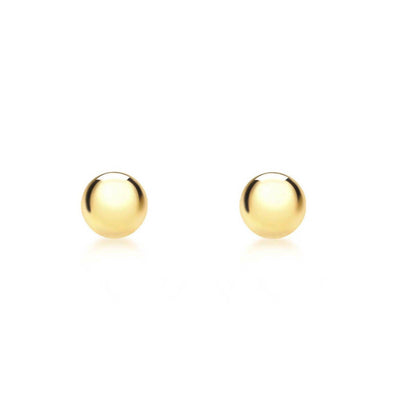 Boucles d'oreilles à tige en or jaune 9 carats avec boule polie de 3 mm