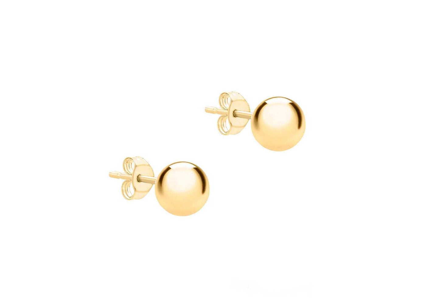 Boucles d'oreilles à tige en or jaune 9 carats avec boule de 5 mm