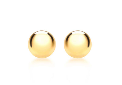 Boucles d'oreilles à tige en or jaune 9 carats avec boule de 5 mm