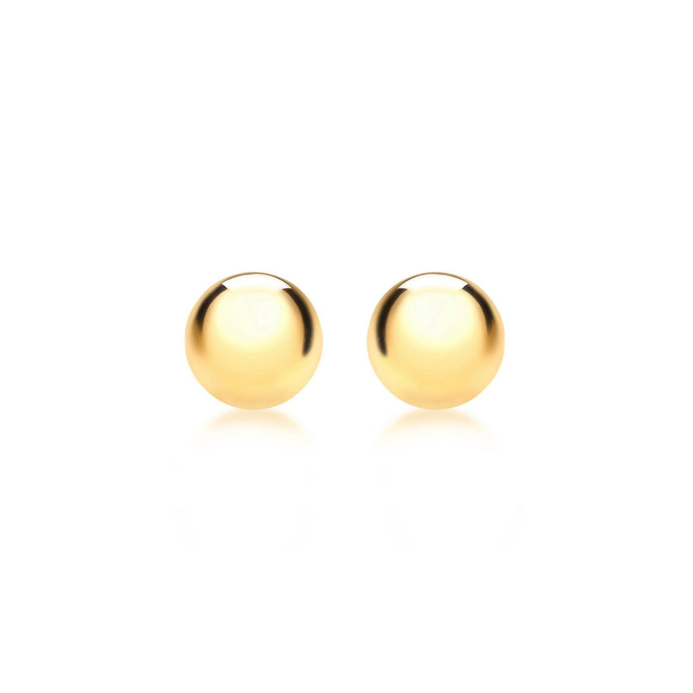 9K Yellow Gold 8mm Ball Stud Earrings